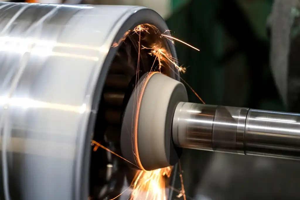 Grinding, a precise machining process, is employed to attain the final shape, size, and surface finish of the components. It utilizes abrasive wheels or belts to meticulously remove small amounts of material from the component surfaces.