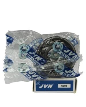JVN DEEP GROOVE BALL BEARINGS - 6202 WITH BOX - WHITE BACKGROUND