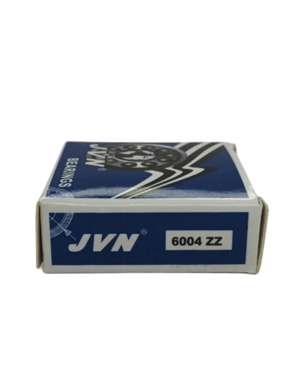 JVN DEEP GROOVE BALL BEARINGS - 6004 ZZ SIDE BOX - WHITE BACKGROUND copy JVN 6004 ZZ Ball Bearing (20x42x12mm) – Shielded Type with Steel Shields | Z2V2+ Grade | Chrome Steel | G10 Balls | High RPM | For Small Electric Motors, Fans, Bicycles, Skateboards, Inline Skates, Automotive Components, Vacuum Cleaners, General Industrial Applications – 1PC