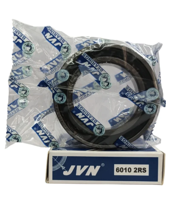JVN DEEP GROOVE BALL BEARINGS - 6010 2RS WITH BOX - WHITE BACKGROUND