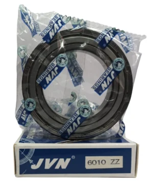 JVN DEEP GROOVE BALL BEARINGS - 6010 ZZ WITH BOX - WHITE BACKGROUND