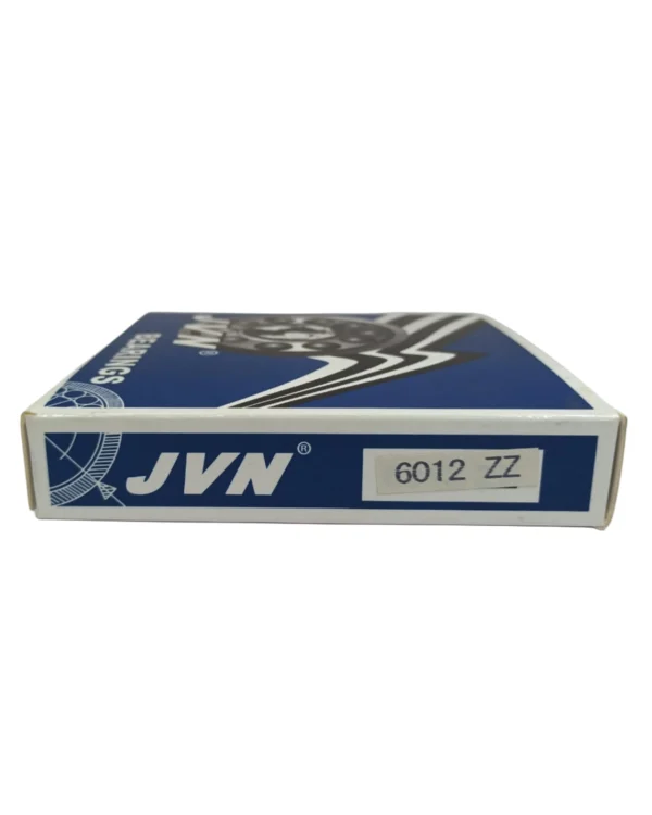 JVN DEEP GROOVE BALL BEARINGS - 6012 ZZ SIDE BOX - WHITE BACKGROUND copy JVN 6012 ZZ Ball Bearing (60x95x18mm) – Shielded Type with Steel Shields | Z2V2+ Grade | Chrome Steel | G10 Balls | High RPM | For Pumps, Gearboxes, Electric Motors, Agricultural Equipment, Trucks, General Industrial Applications – 1PC