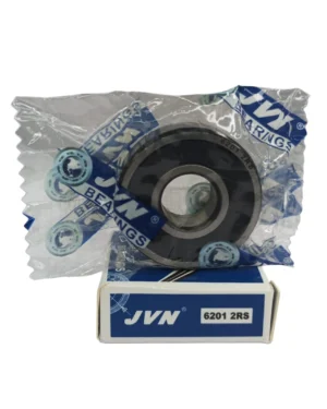 JVN DEEP GROOVE BALL BEARINGS - 6201 2RS WITH BOX - WHITE BACKGROUND