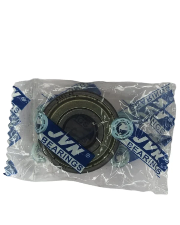 JVN 6201 ZZ Ball Bearing (12x32x10mm) – Shielded Type with Steel Shields | Z2V2+ Grade | Chrome Steel | G10 Balls | High RPM | For Fans, Motors, Grinders, Mixers, Crushers, Textile Machines, Agricultural Equipment, Bicycles, 2 Wheelers, 3 Wheelers, 4 Wheelers, Trucks, Buses, General Industrial Applications – 1PC
