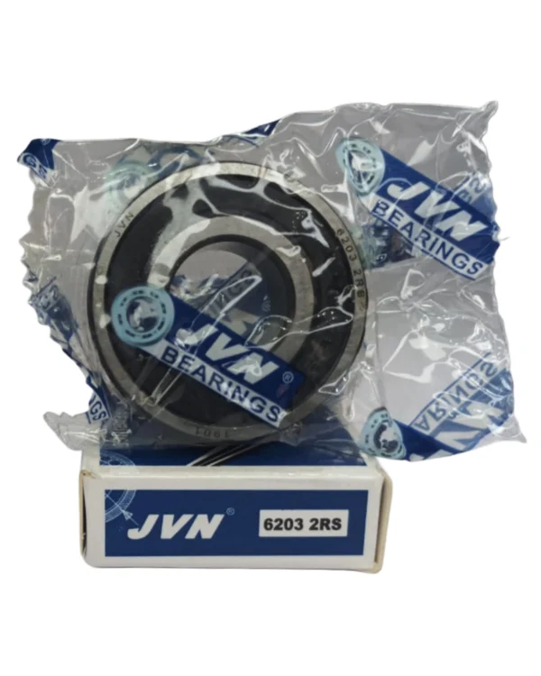 JVN DEEP GROOVE BALL BEARINGS - 6203 2RS WITH BOX - WHITE BACKGROUND JVN DEEP GROOVE BALL BEARINGS - 6203 2RS WITH BOX - WHITE BACKGROUND