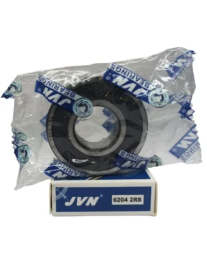 JVN DEEP GROOVE BALL BEARINGS - 6204 2RS WITH BOX - WHITE BACKGROUND