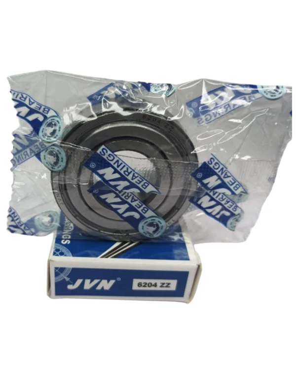 JVN DEEP GROOVE BALL BEARINGS - 6204 ZZ WITH BOX - WHITE BACKGROUND