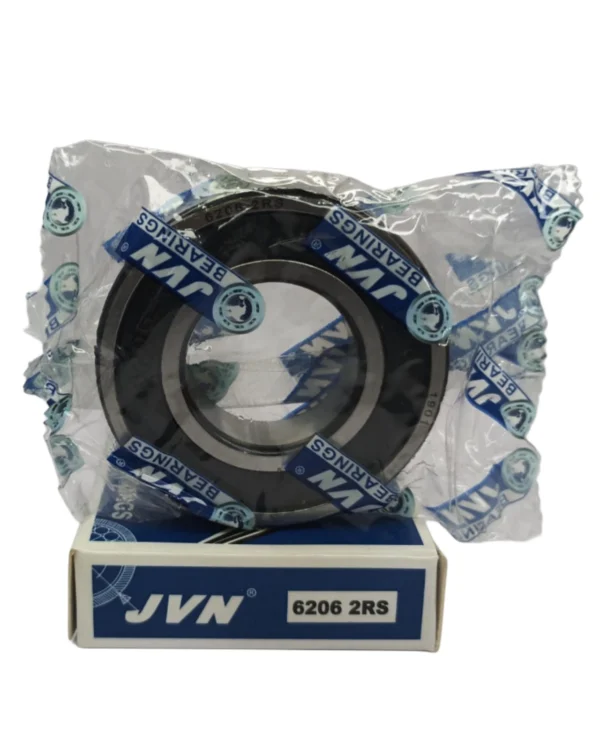JVN DEEP GROOVE BALL BEARINGS - 6206 2RS WITH BOX - WHITE BACKGROUND
