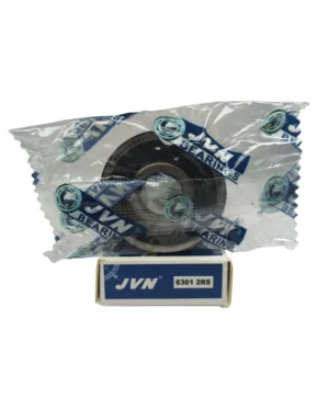 JVN DEEP GROOVE BALL BEARINGS - 6301 2RS WITH BOX - WHITE BACKGROUND