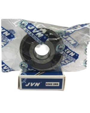 JVN DEEP GROOVE BALL BEARINGS - 6302 2RS WITH BOX - WHITE BACKGROUND