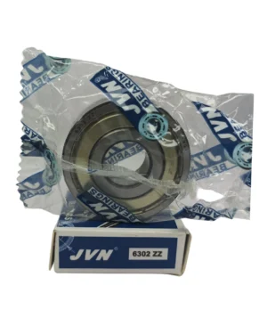 JVN DEEP GROOVE BALL BEARINGS - 6302 ZZ WITH BOX - WHITE BACKGROUND