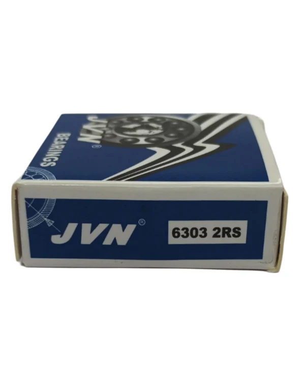 JVN 6303 2RS Ball Bearing (17x47x14mm) – Sealed Type with Rubber Seals | Z2V2+ Grade | Chrome Steel | G10 Balls | High RPM | For Fans, Motors, Grinders, Mixers, Conveyors, Textile Machines, Agricultural Equipment, Bicycles, 2 Wheelers, Skateboards – 1PC