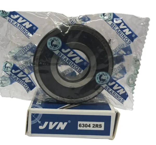 JVN DEEP GROOVE BALL BEARINGS - 6304 2RS WITH BOX - WHITE BACKGROUND