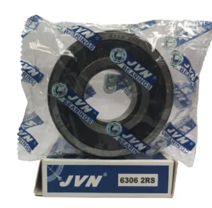 JVN DEEP GROOVE BALL BEARINGS - 6306 2RS WITH BOX - WHITE BACKGROUND