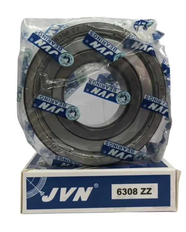 JVN DEEP GROOVE BALL BEARINGS - 6308 ZZ WITH BOX - WHITE BACKGROUND