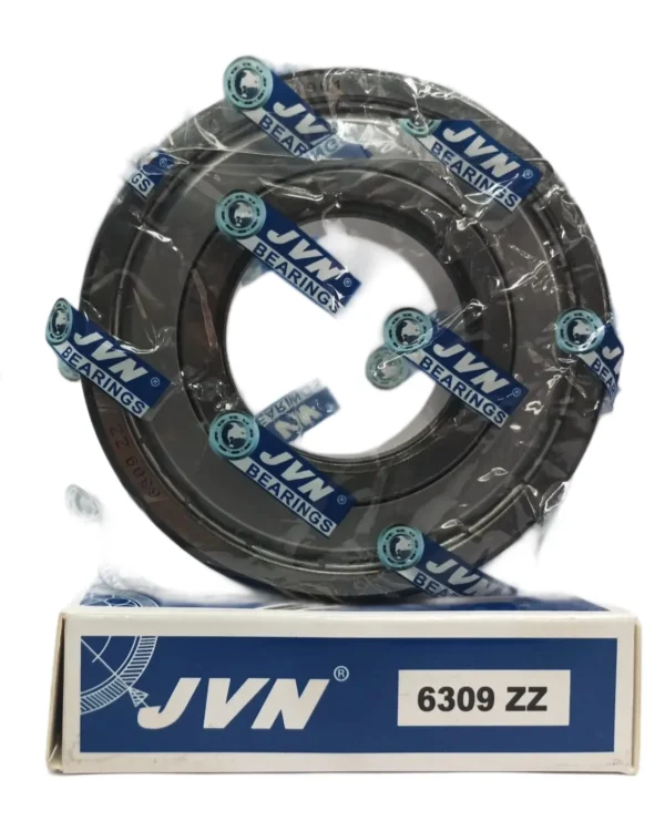 JVN DEEP GROOVE BALL BEARINGS - 6309 ZZ WITH BOX - WHITE BACKGROUND