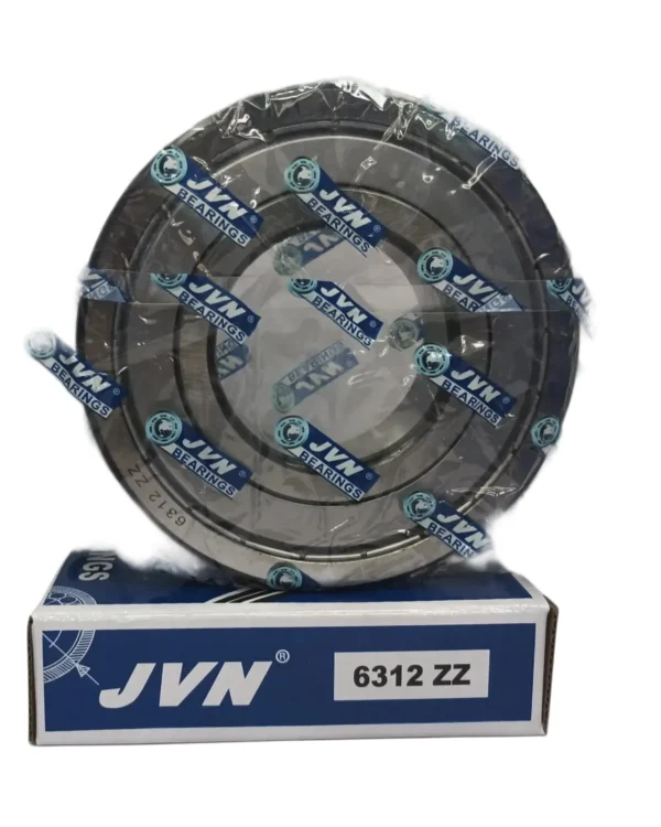 JVN DEEP GROOVE BALL BEARINGS - 6312 ZZ WITH BOX - WHITE BACKGROUND